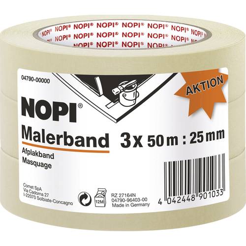 tesa 04790-00000-01 Malerabdeckband Beige (L x B) 50 m x 25 mm 3 St.