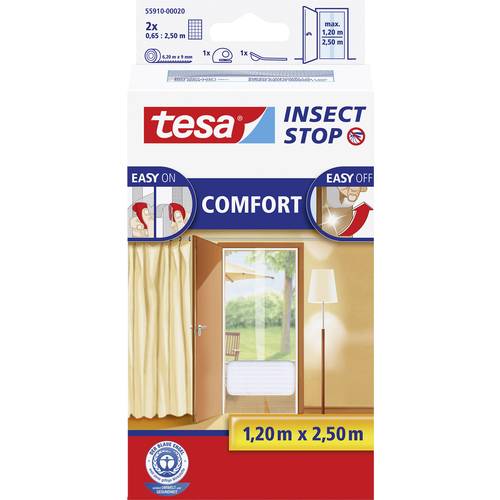 tesa COMFORT 55910-00020-00 Tür-Fliegengitter (B x H) 1200 mm x 2500 mm Weiß 1 St.