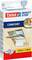 Eine Verpackung für 'tesa Insect Stop Comfort', zeigt Moskitonetz für Fenster. Enthält Maße: 1,20 m x 1,40 m, Powerstrips inklusive.
