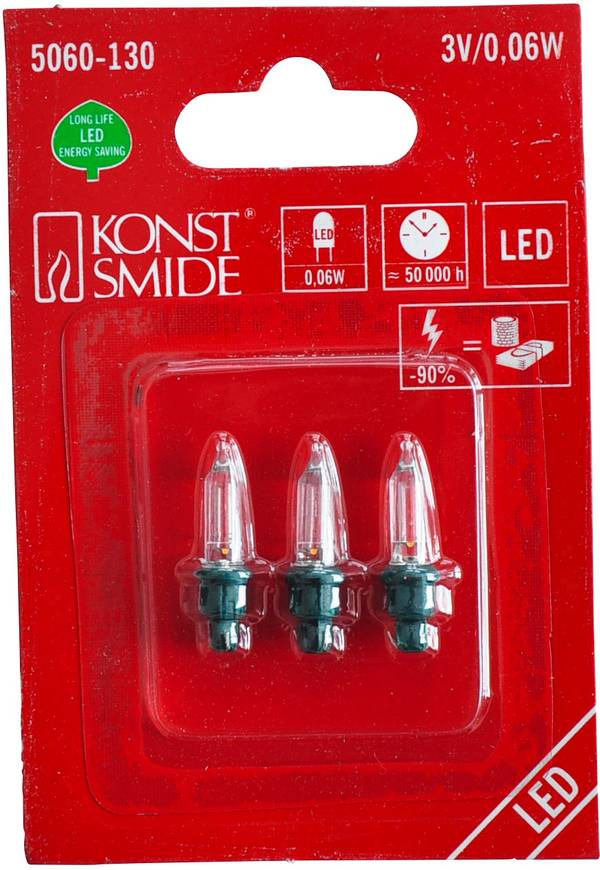 Konstsmide 5060-130 Ersatzbirne für Lichterketten  1 St. Grüne Steckfassung 3 V Warmweiß