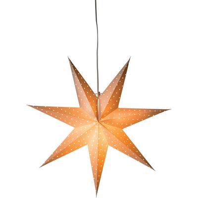Konstsmide 2910-200 Weihnachtsstern Glühlampe, LED Weiß bestickt, mit ausgestanzten Motiven, mit Schalter-0