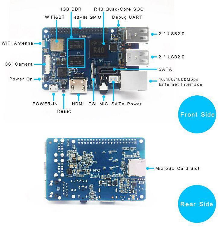 Banana PI BPi-M2 Berry Banana Pi BPI-M2 Berry 1 GB 4 x 1.20 GHz-2