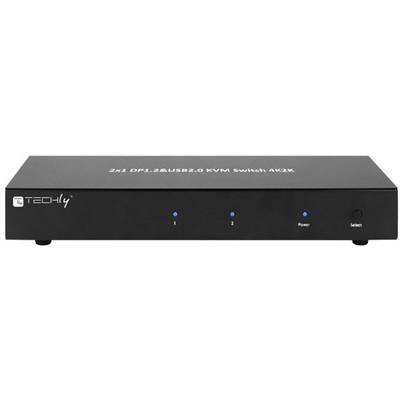 TECHly IDATA-DP-KVM2 2 Port DisplayPort-Switch Display-Port  3840 x 2160 Pixel