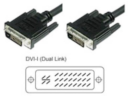 TECHLY DVI-I Kabel, Dual Link, Stecker-Stecker, schwarz