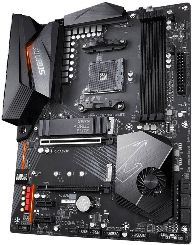 Gigabyte X570 AORUS ELITE Mainboard Sockel (PC) AMD® AM4 Formfaktor (Details) ATX Mainboard-Chipsatz AMD® X570-3