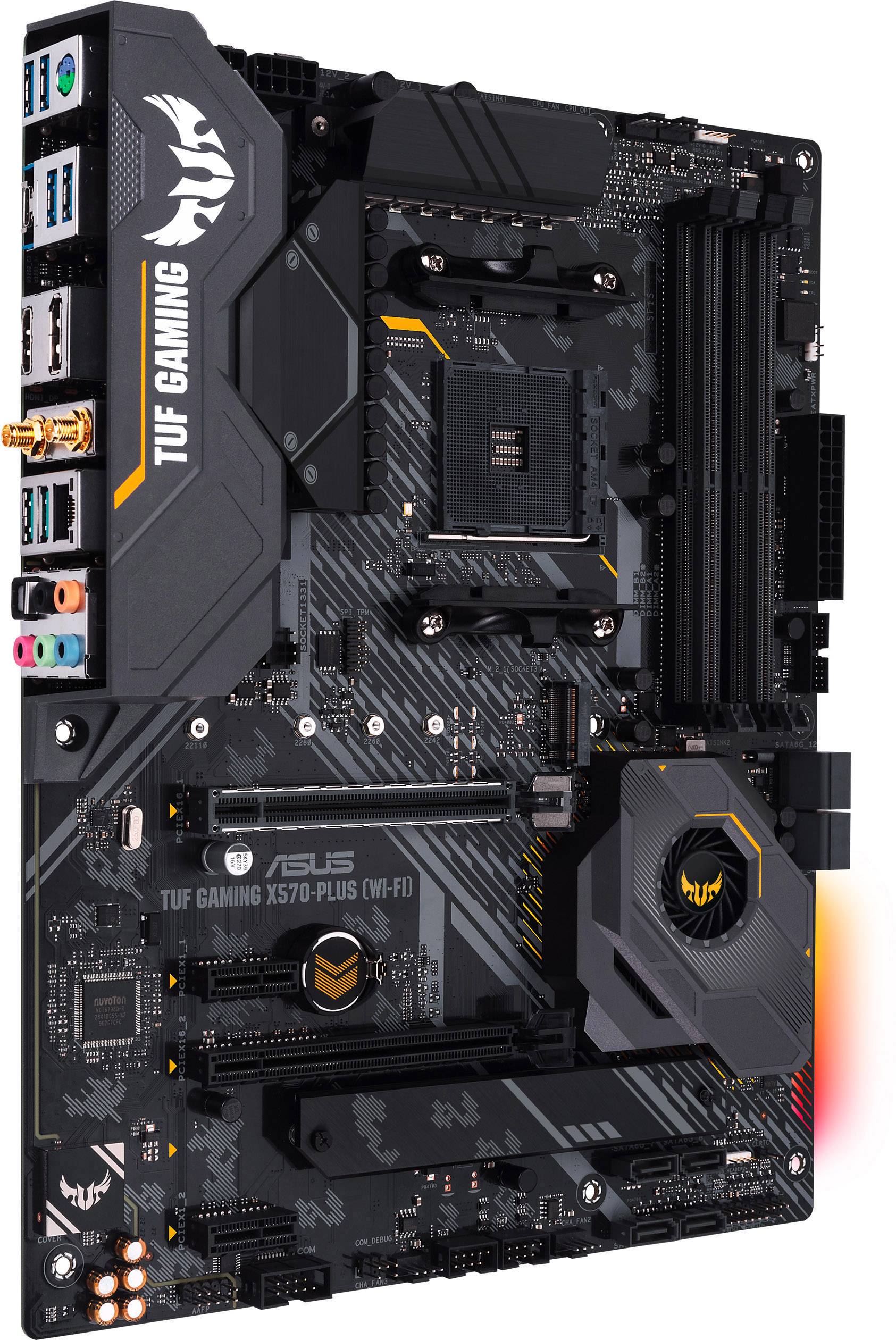 Asus TUF Gaming X570-Plus (WI-FI) Mainboard Sockel (PC) AMD® AM4 Formfaktor (Details) ATX Mainboard-Chipsatz AMD® X570-3