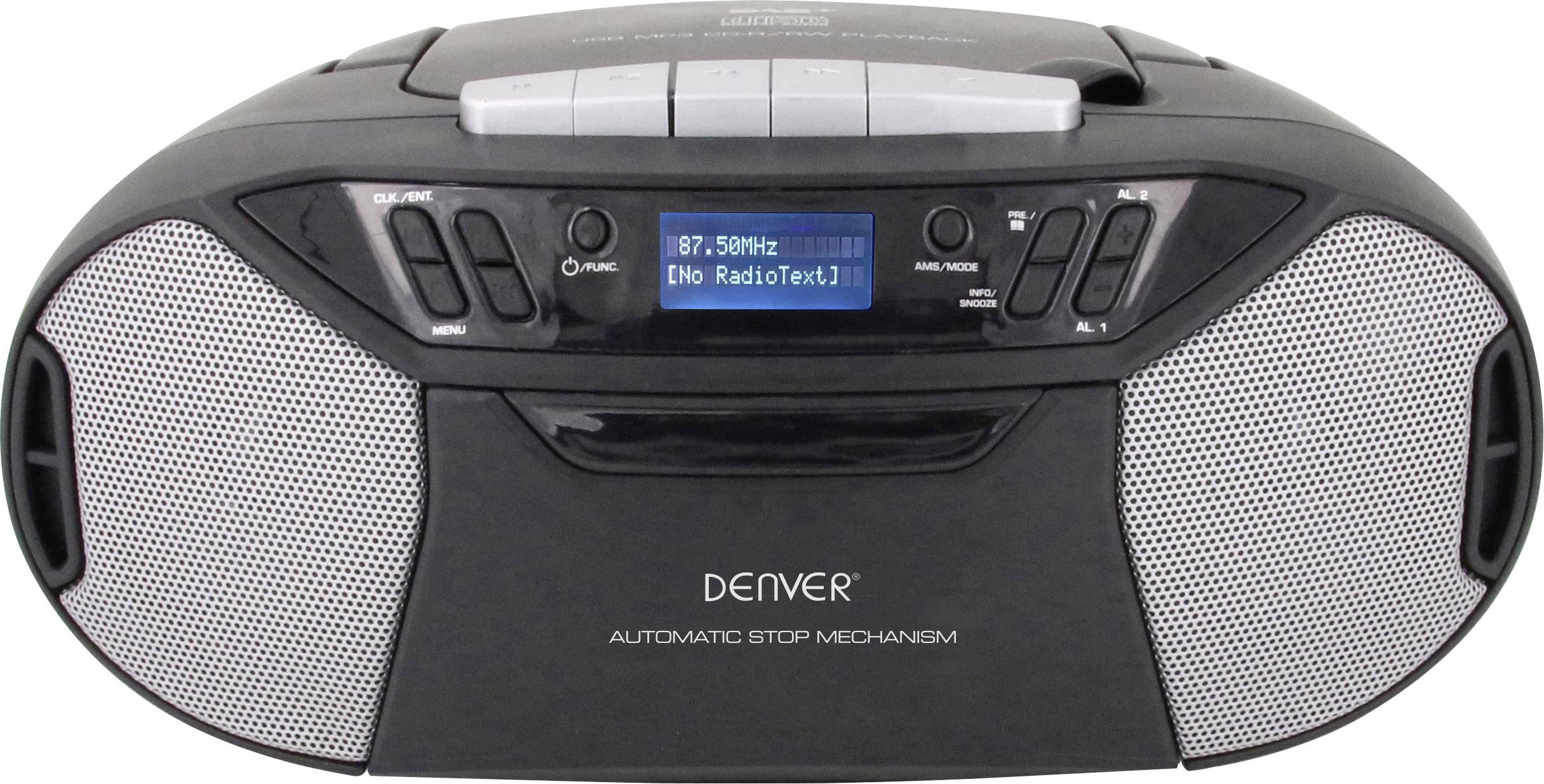 Denver Tdc 250 Cd Radio Dab Ukw Aux Cd Kassette Usb Schwarz Kaufen