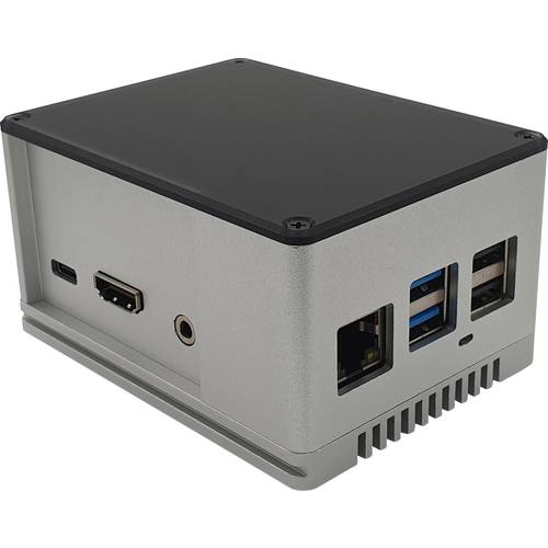 Thumbnail - Radxa RockPi_GH_PROHP_SV SBC-Gehäuse Passend für (Entwicklungskits): Rock Pi Silber