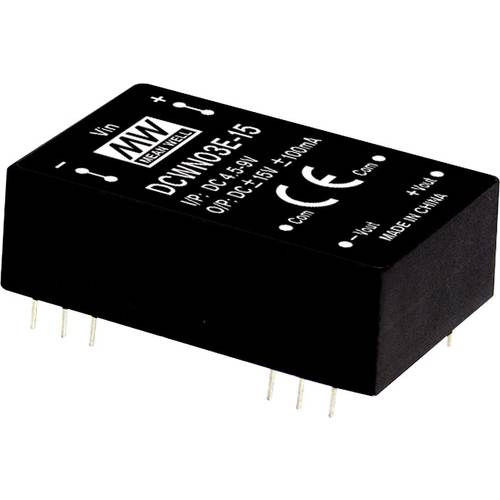 MEAN WELL DCWN03A-05 DC/DC-Wandlermodul 300 mA 3 W Anzahl Ausgänge: 2 x Inhalt 1 St.