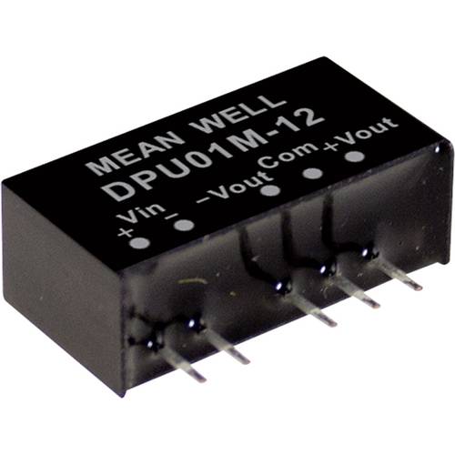 MEAN WELL DPU01N-12 DC/DC-Wandlermodul 42 mA 1 W Anzahl Ausgänge: 2 x Inhalt 1 St.