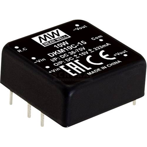 MEAN WELL DKM10E-15 DC/DC-Wandlermodul 333 mA 10 W Anzahl Ausgänge: 2 x Inhalt 1 St.