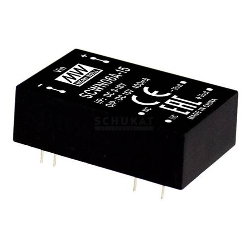 Thumbnail - MEAN WELL SCWN06B-12 DC/DC-Wandlermodul 500 mA 6 W Anzahl Ausgänge: 1 x Inhalt 1 St.