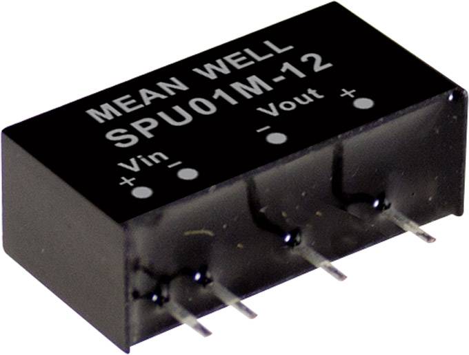 MEAN WELL SPU01L-12 DC/DC-Wandlermodul 84 mA 1 W Anzahl Ausgänge: 1 x Inhalt 1 St.