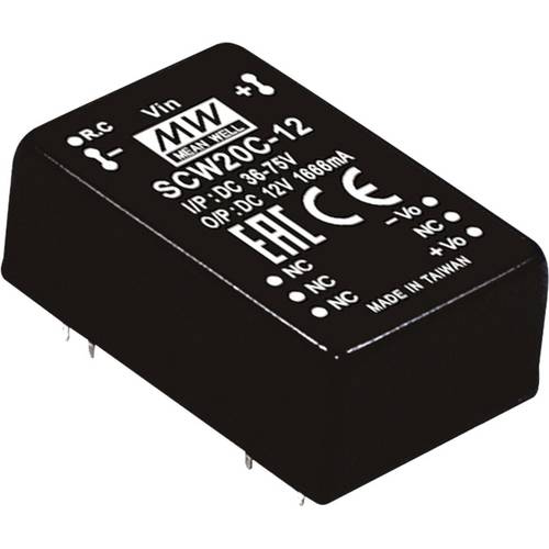 Thumbnail - MEAN WELL SCW20A-12 DC/DC-Wandlermodul 1.666 A 20 W Anzahl Ausgänge: 1 x Inhalt 1 St.