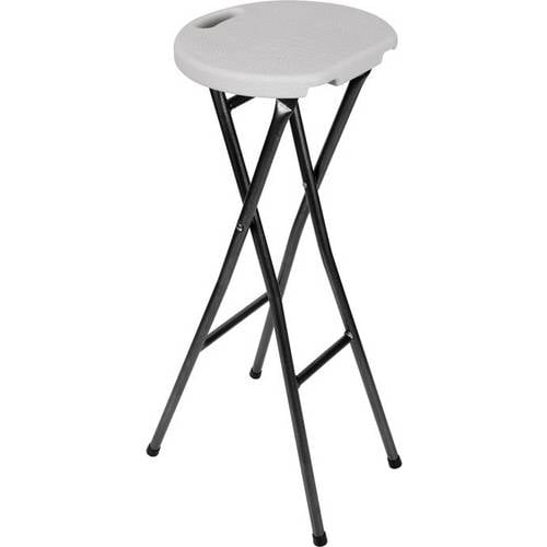 Perel bar stool Polyethylen, Stahl Weiß