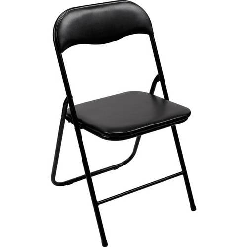 Perel folding chair padded Camping Stuhl Schwarz FP168B