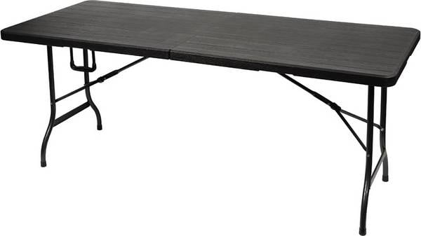 Perel folding table wood Camping Tisch Schwarz FP180W Belastbarkeit (Gewicht) (max.) 100 kg