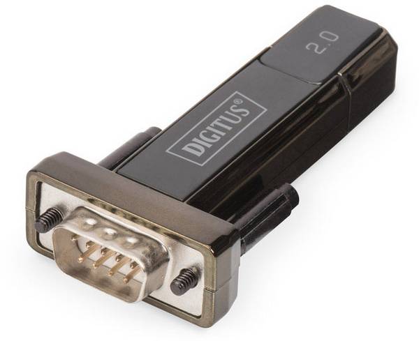 Digitus USB 2.0, Seriell Adapter [1x USB 2.0 Stecker A - 1x D-SUB-Stecker 9pol.] DA-70167 0.80 m vergoldete Steckkontakte