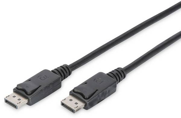 Digitus DisplayPort Anschlusskabel DisplayPort Stecker, DisplayPort Stecker 3.00 m Schwarz DB-340100-030-S vergoldete Steckkontakte, Folienschirm, Geflechtschirm, Geschirmt, Rund, Gesamtschirm, dreifach geschirmt DisplayPort-Kabel