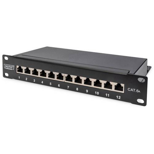 Digitus DN-91612S-EA 12 Port Netzwerk-Patchpanel 254 mm (10) CAT 6a 1 HE Mehrfarbig Bestückt
