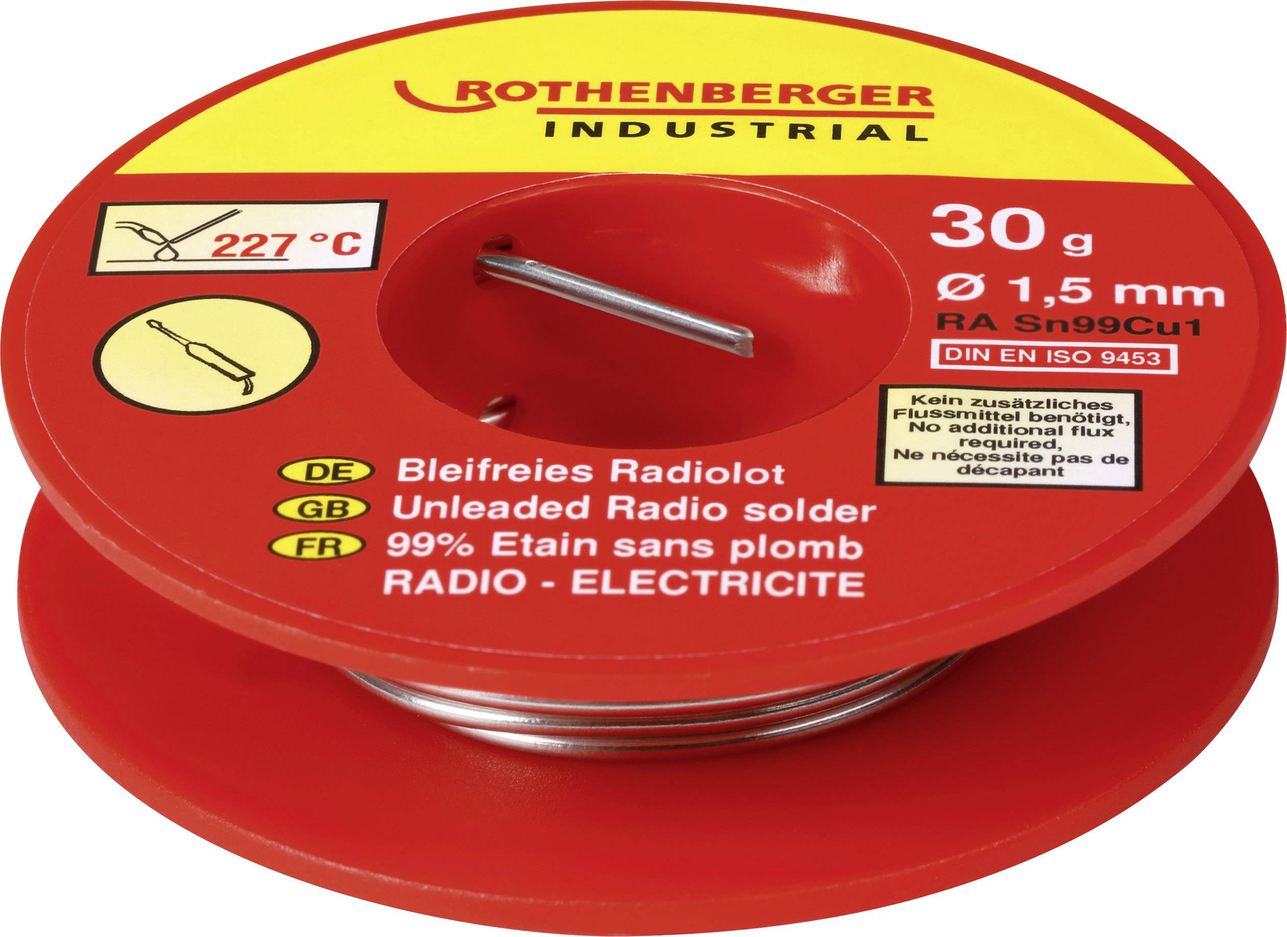 ROTHENBERGER Industrial Bleifreies Radiolot 30g Lötzinn, bleifrei