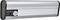 Silberfarbene LED-Leuchte mit Bewegungssensor, seitlichem USB-Anschluss und Schalter für 'Auto', 'Off' und 'On'.