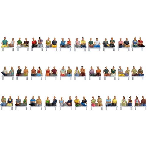 NOCH H0 Mega-Spar-Set sitzende Passagiere 0016072 Bemalt, Sitzend