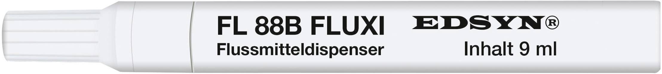 Weiße Tube mit der Aufschrift 'FL 88B FLUXI EDSYN Flussmitteldispenser Inhalt 9 ml'.