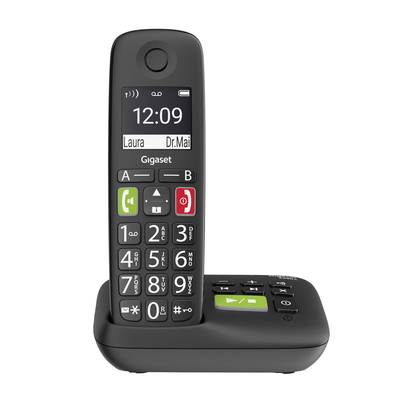 Gigaset E290A DECT/GAP Schnurloses Telefon analog  für Hörgeräte kompatibel, Anrufbeantworter, Freisprechen, Babyphone S