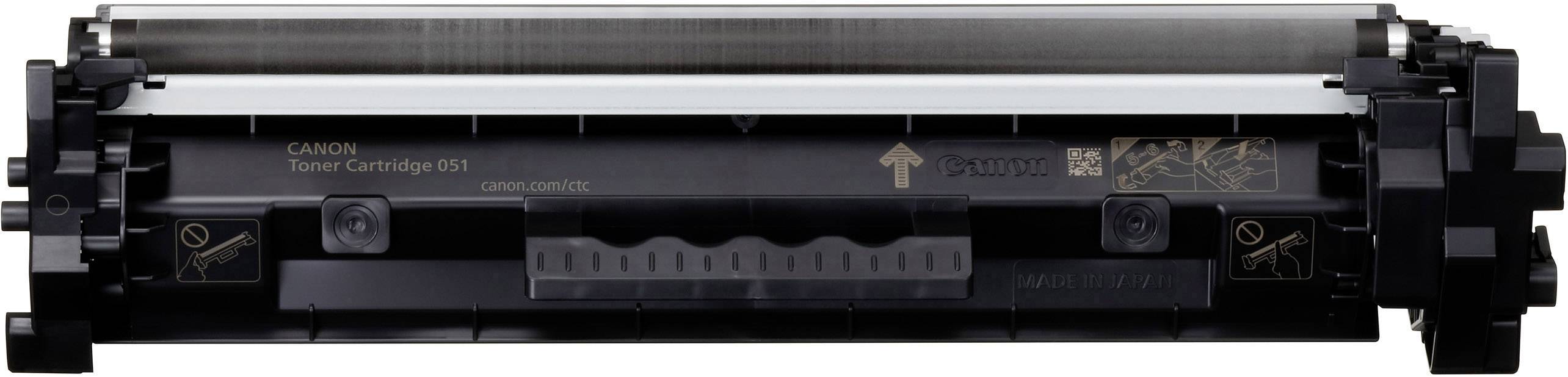 Canon-Tonerkartusche, Modell 051, schwarz, Vorderansicht; geeignet für kompatible Druckermodelle.