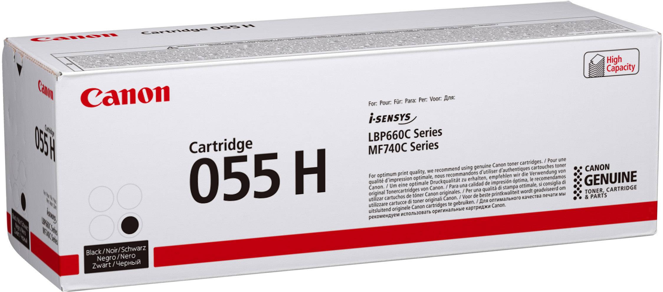 Canon 055 H Tonerkartusche für Druckermodelle der LBP660 und MF740 Serie, hohe Kapazität, Originalprodukt.