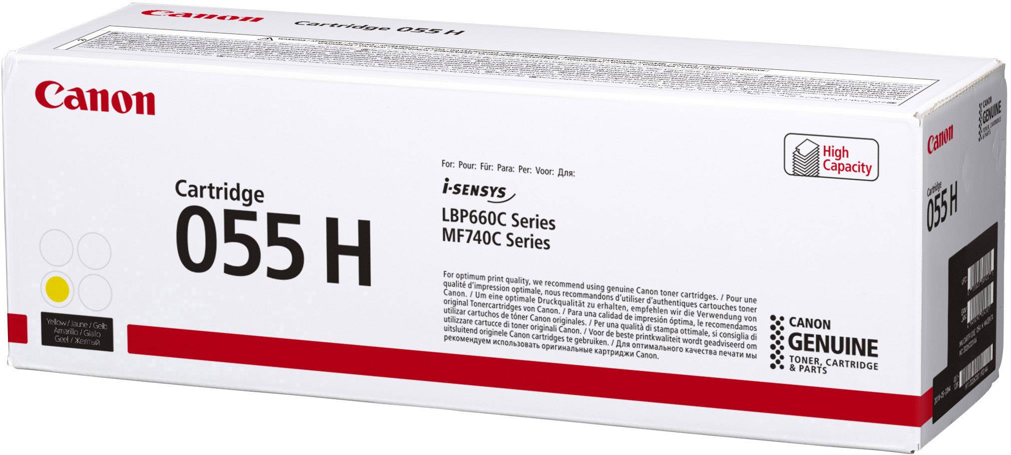 'Canon 055 H Tonerpatrone in einer weißen Verpackung für LBP660 und MF740 Series, hohe Kapazität, Original Canon-Teile.'
