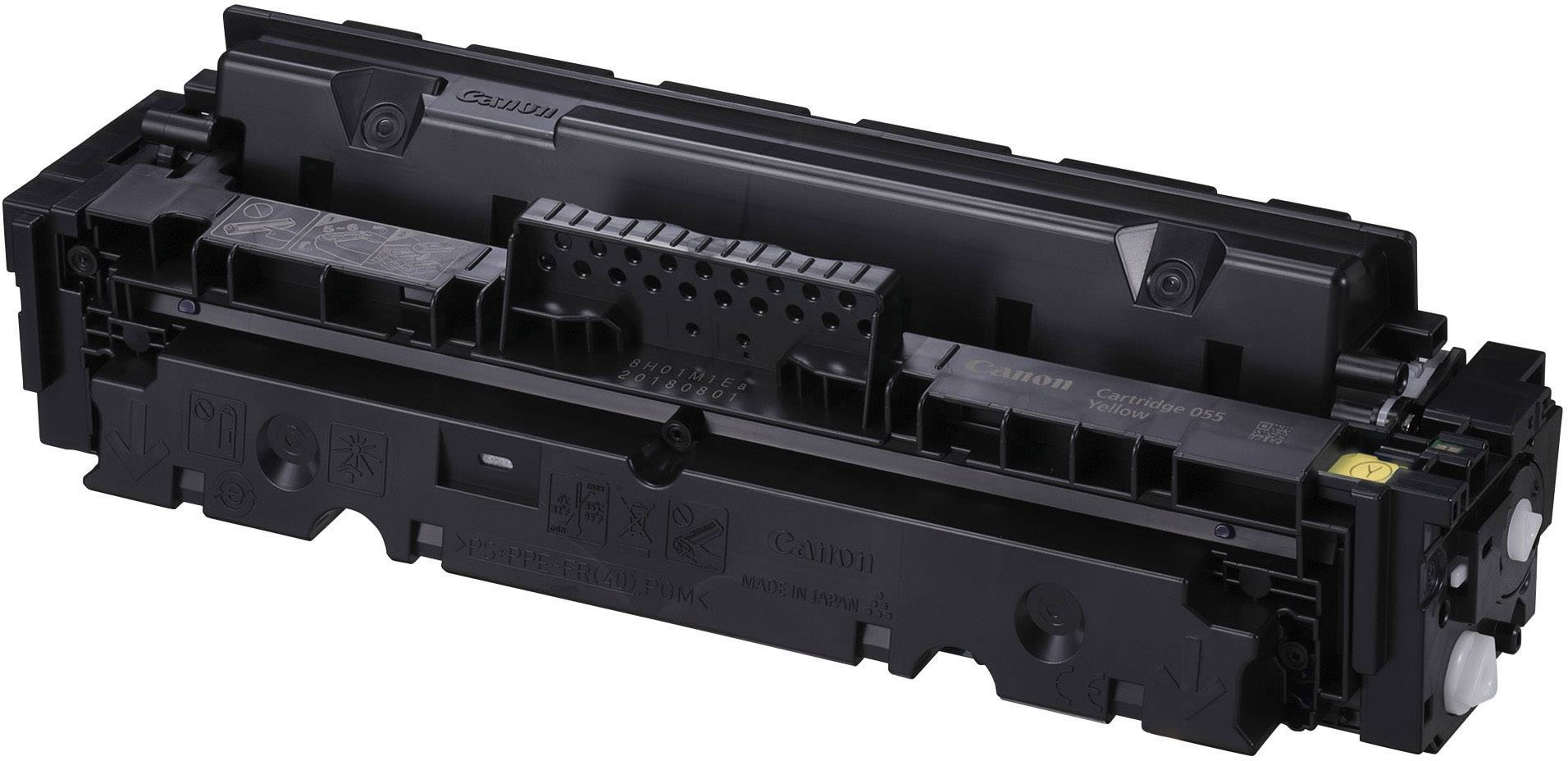 Schwarze Tonerkartusche für Laserdrucker vor weißem Hintergrund.