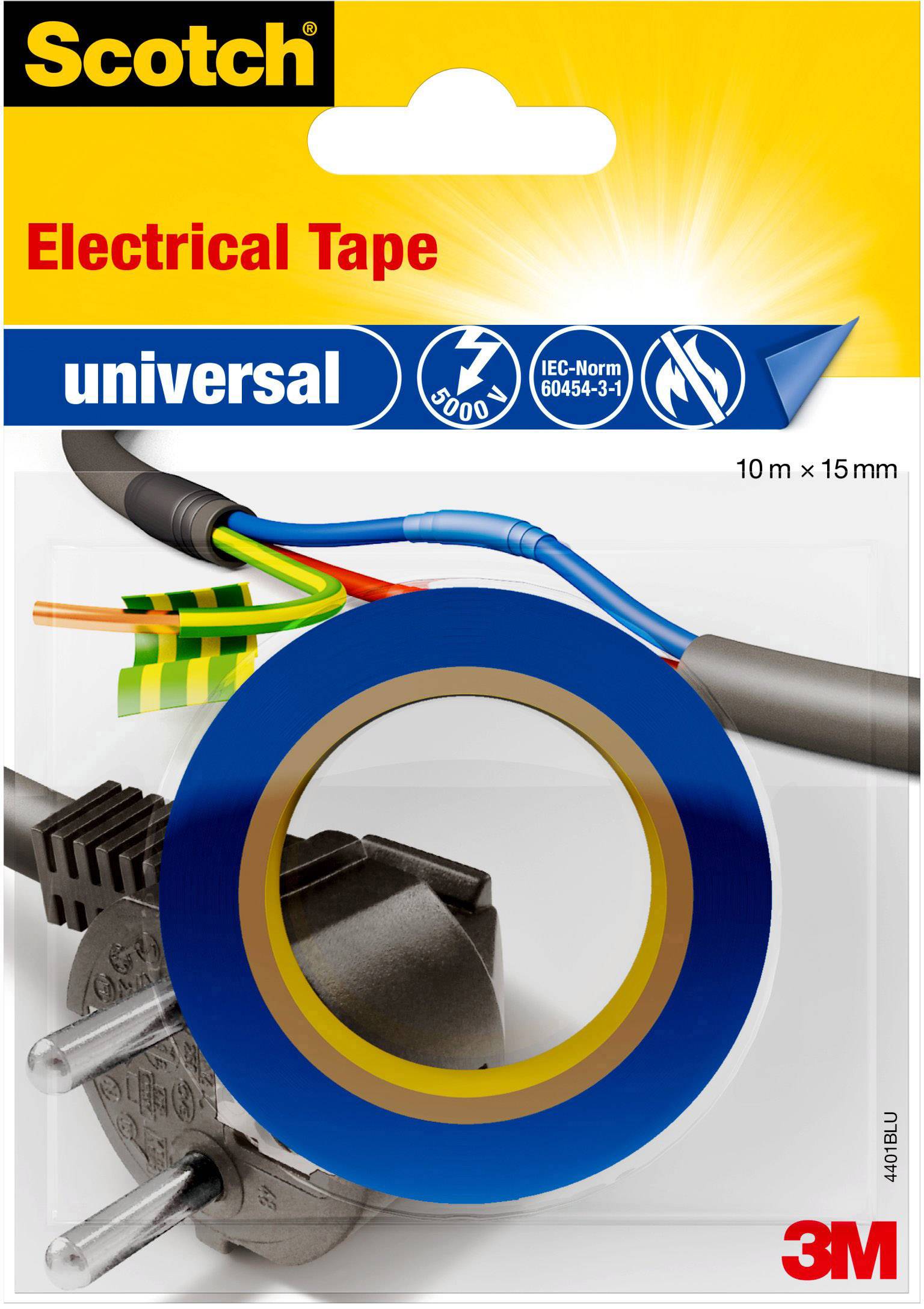 Scotch Isolierband universal, 15 mm x 10 m, blau