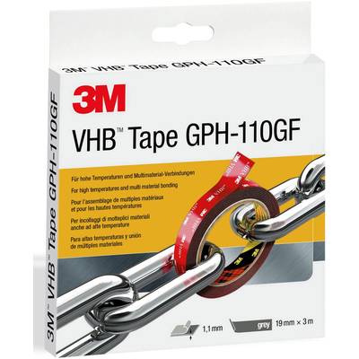 3M GPH-110F19-3 Klebeband Grau (L x B) 3 m x 19 mm 1 St.