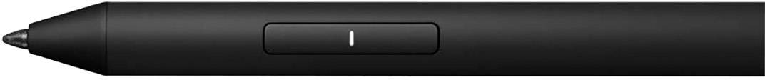 Ein schwarzer Stylus-Stift mit einer Taste in der Mitte, geeignet für Touchscreens oder Zeichentabletts.