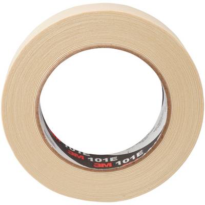 Beiger Klebeband-Rolle von 3M, vertikal aufgestellt, mit sichtbarem Markennamen im inneren Rand der Rolle.
