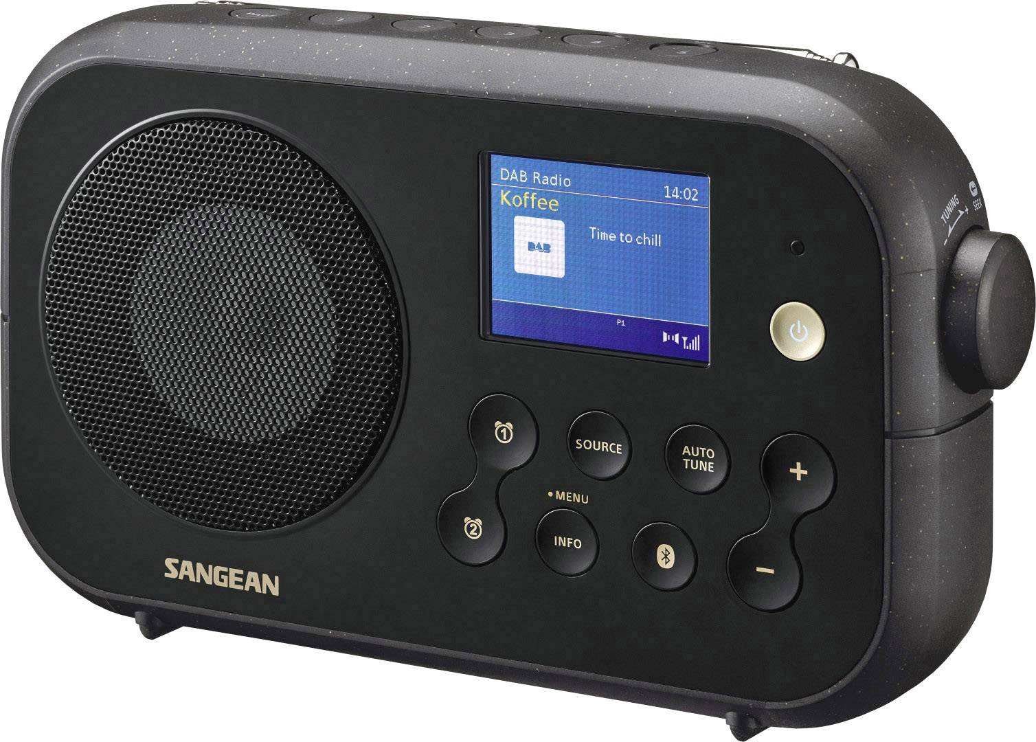 SANGEAN Traveller-420 (DPR-42Black) DAB+ Kofferradio Bluetooth, UKW Schwarz