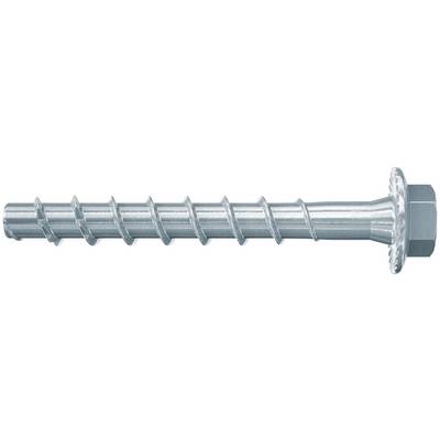Nahaufnahme einer Metallschraube mit Spiralgewinde und einer Sechskantmutter auf der rechten Seite.