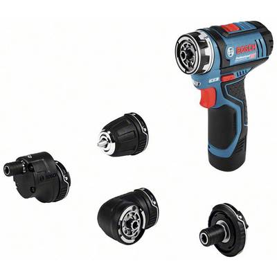 Bosch Professional Akku-Bohrschrauber GSR 12V-35 FC Set 2x3,0Ah, 4 Aufsätze, L-BOXX 06019H3000 Akku-Bohrschrauber 12 V L
