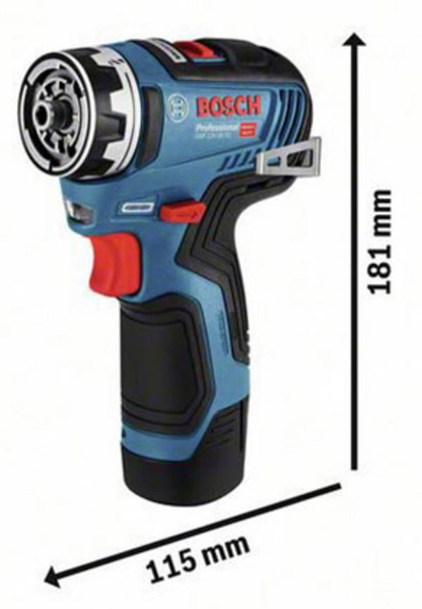 Bosch Professional GSR 12V-35 FC 06019H3001 Akku-Bohrschrauber 12 V Li-Ion inkl. 2. Akku, inkl. Ladegerät, inkl. Koffer