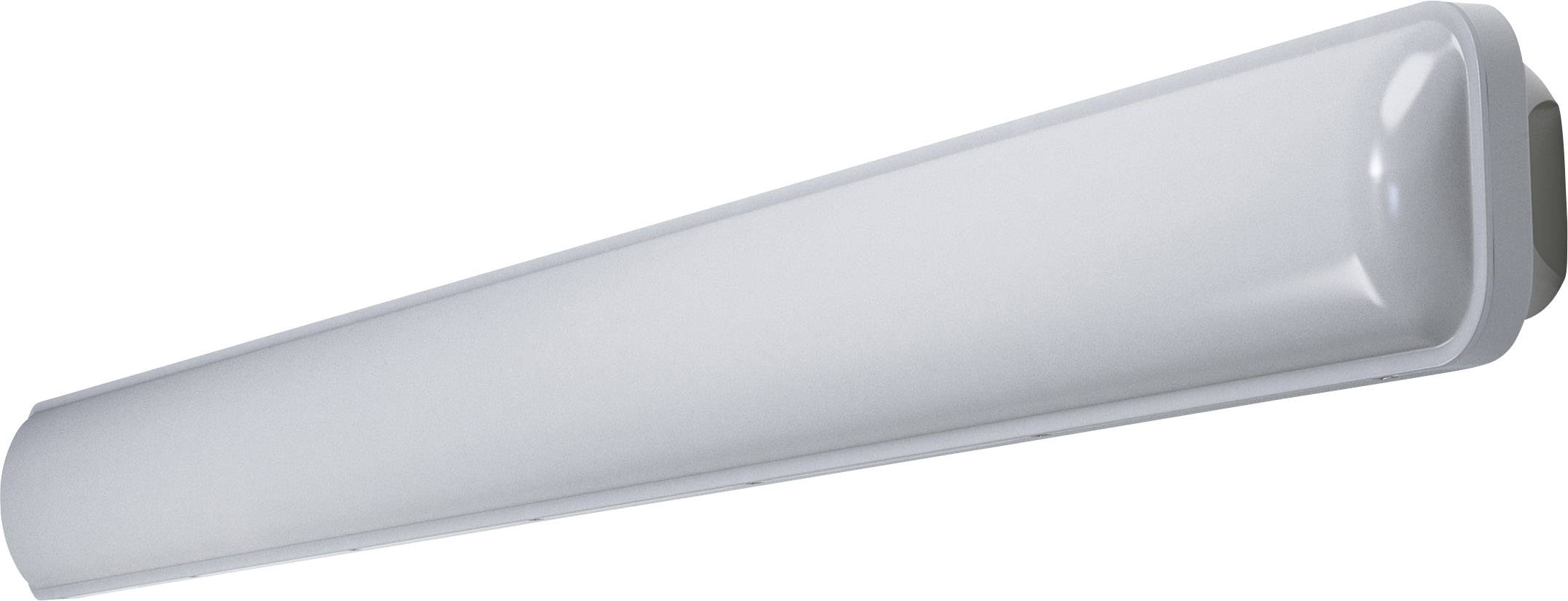 Eine langgestreckte, weiße LED-Leuchte für Decken- oder Wandmontage, geeignet zur Beleuchtung von Innenräumen.