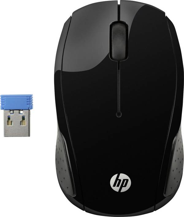 HP 220  Maus Funk   Optisch Schwarz 3 Tasten 1300 dpi