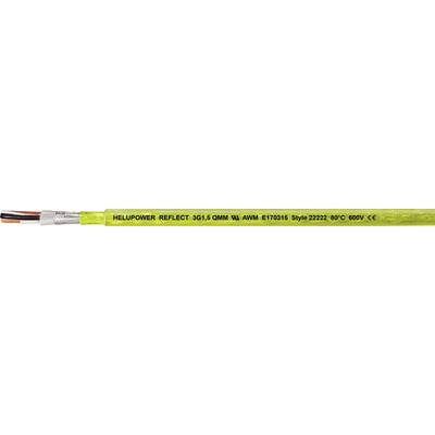 Ein gelbes Kabel mit schwarzem Text: 'AEI-CASPER RELEASE 0.6/1kV LINK HI AMP RT 3x2cs 90°C 600V C'.