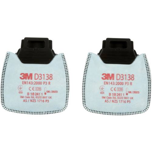 3M D3138 Secure Click P3 R mit Aktivkohle Partikelfilter 2 St.