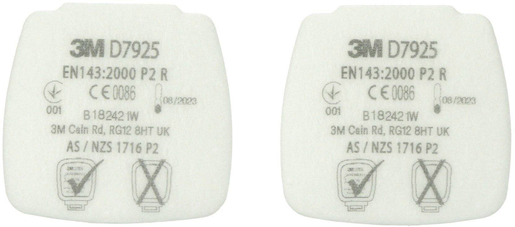 3M Secure Click Partikel-Einlegefilter D7925 P2 R D7925 4 Stück (D7925)