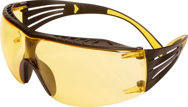 3M SecureFit SF403XSGAF-YEL Schutzbrille mit Antibeschlag-Schutz Gelb, Schwarz