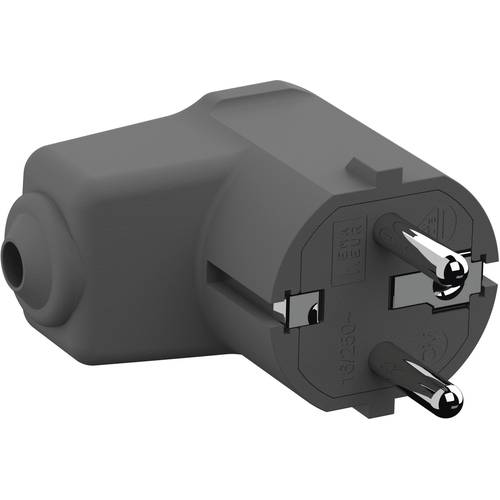 Bachmann 960.302 Schutzkontakt-Winkelstecker Polyamid 250 V Lichtgrau (RAL 7035) IP20