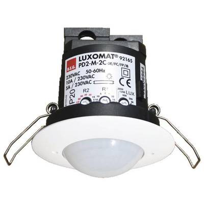 Bewegungsmelder der Marke Luxomat PD2-M-2C für 230VAC, 50-60Hz. Eignet sich für die Erkennung von Bewegung zur Steuerung von Beleuchtung.