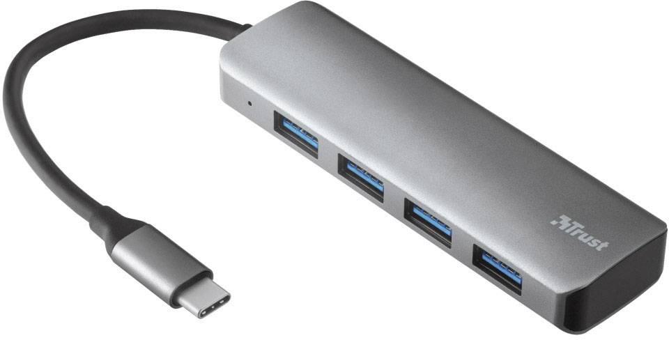 TRUST HALYX USB 3.1-Hub Silber
